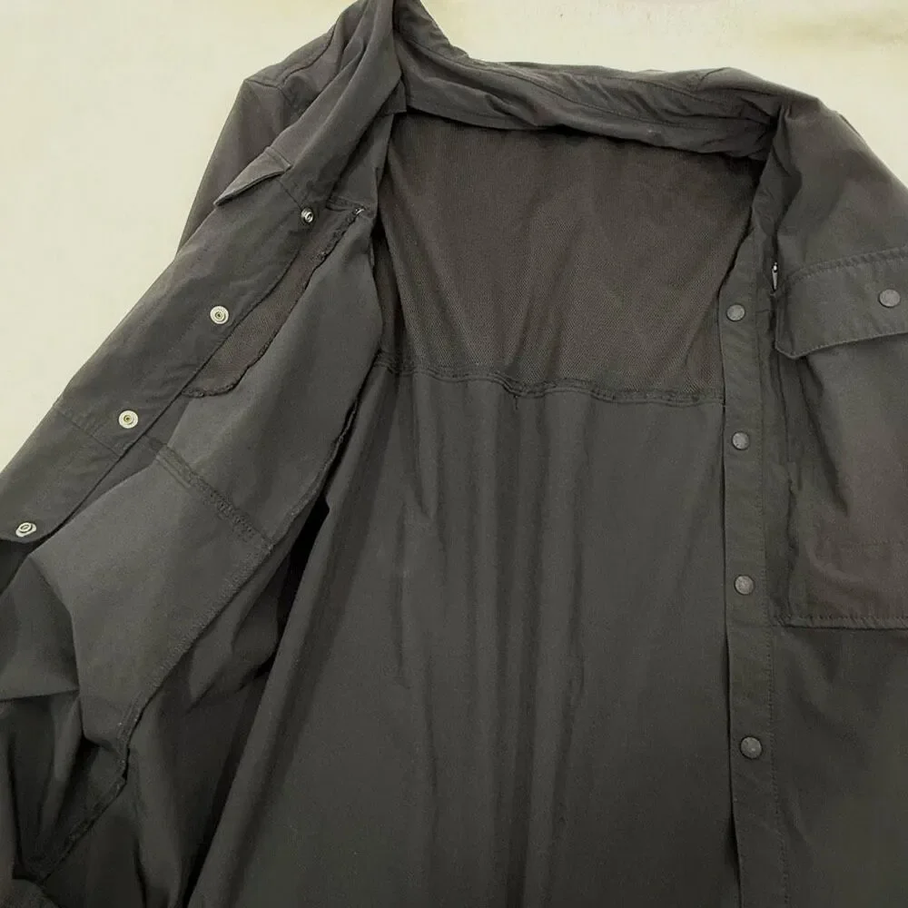 The North Face Trail UPF Snap Down Short Sleeve Black Utility Shirt - Men’s US M